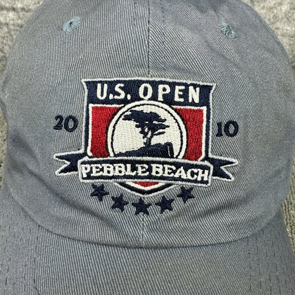 U.S. Open 2010 Pebble Beach USGA Member Cap Adults Gray Strap back Embroidered - Picture 5 of 15